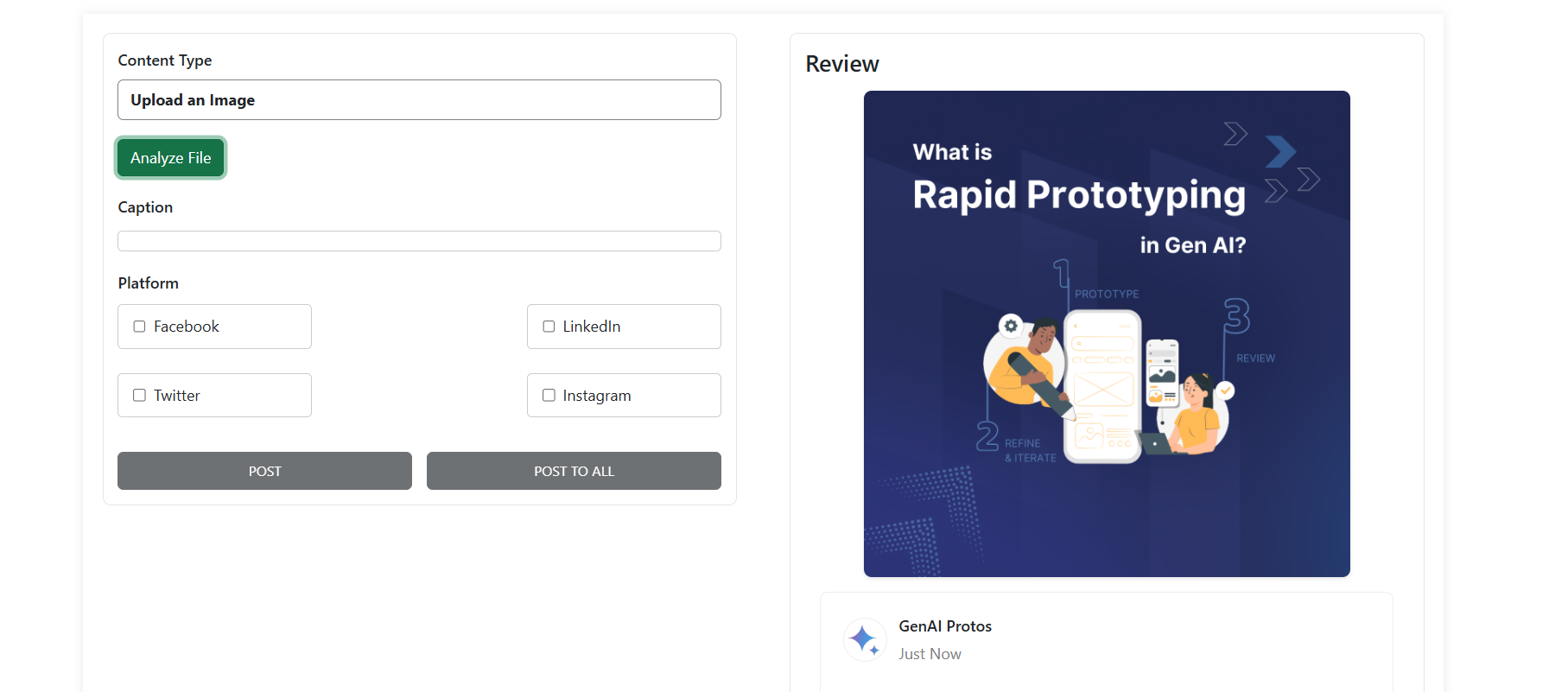 Upload and click Analyze file