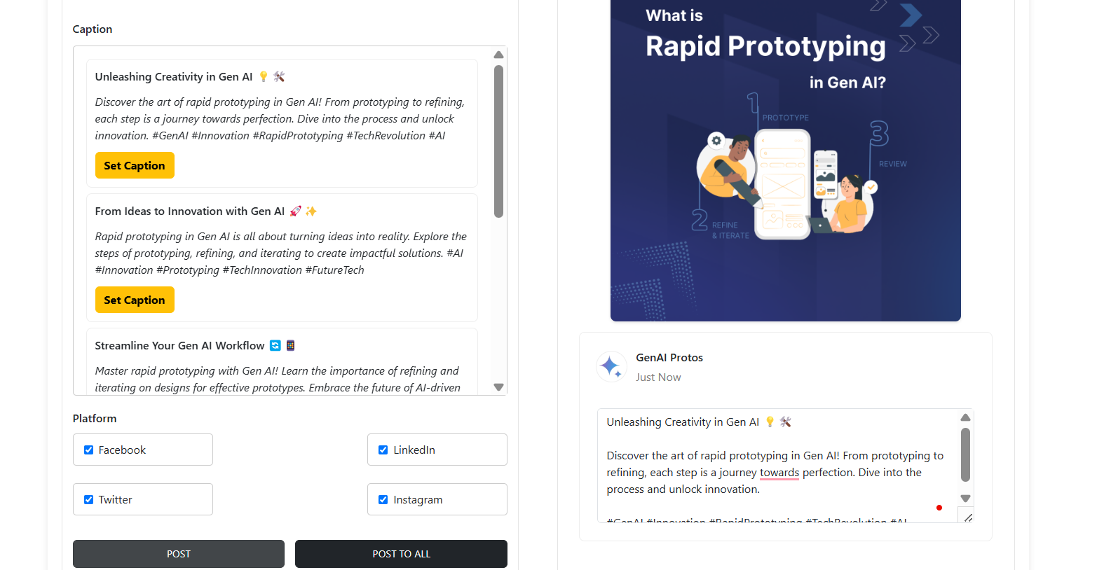 Select Single/Multiple platform based on your needs