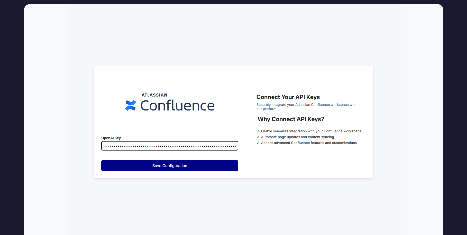 Configure your LLM for Confluence