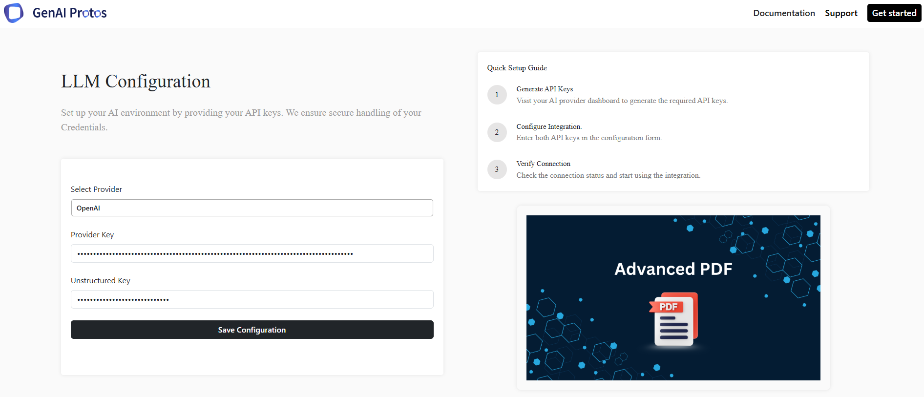 Configure with your own LLMs for Advanced PDF