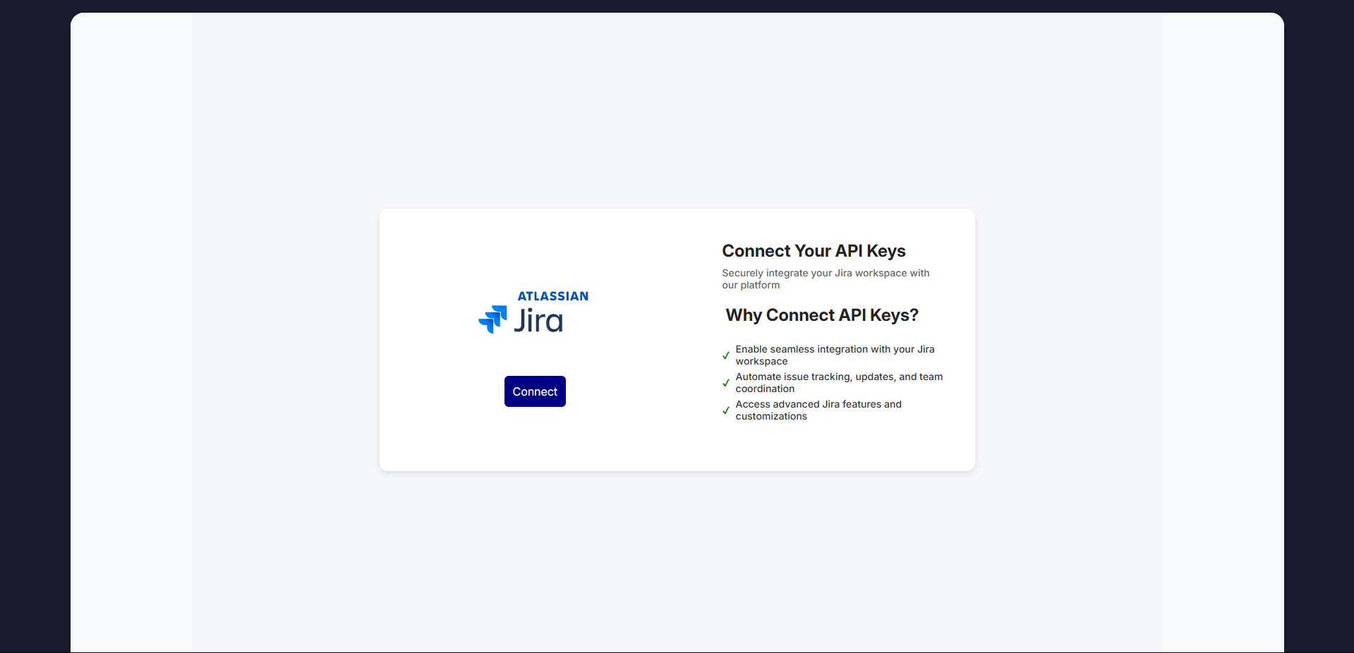 Connect Your API Keys