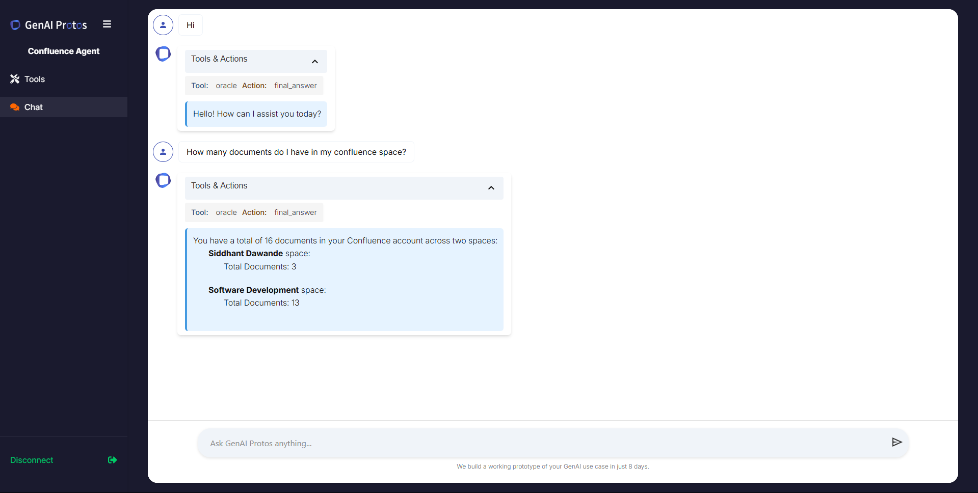 Chat Interface for Confluence AI Agent