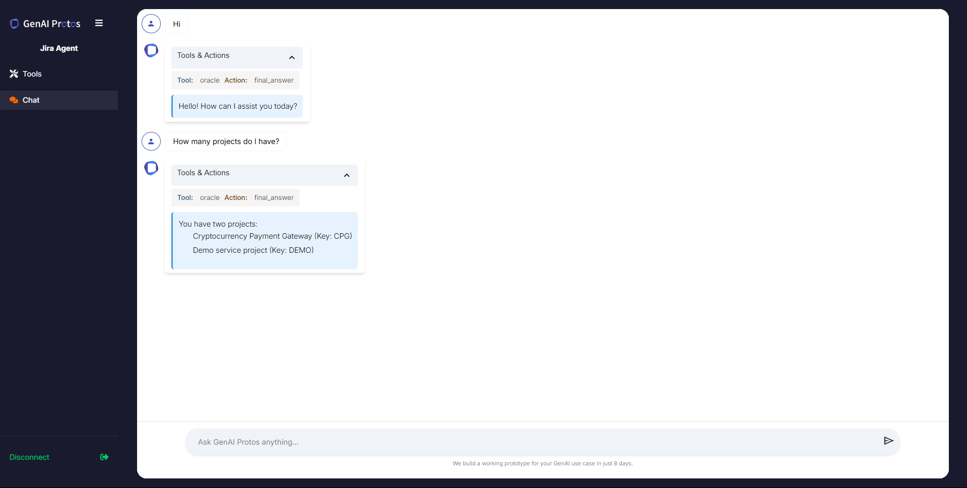 Chat Interface for Jira AI Agent