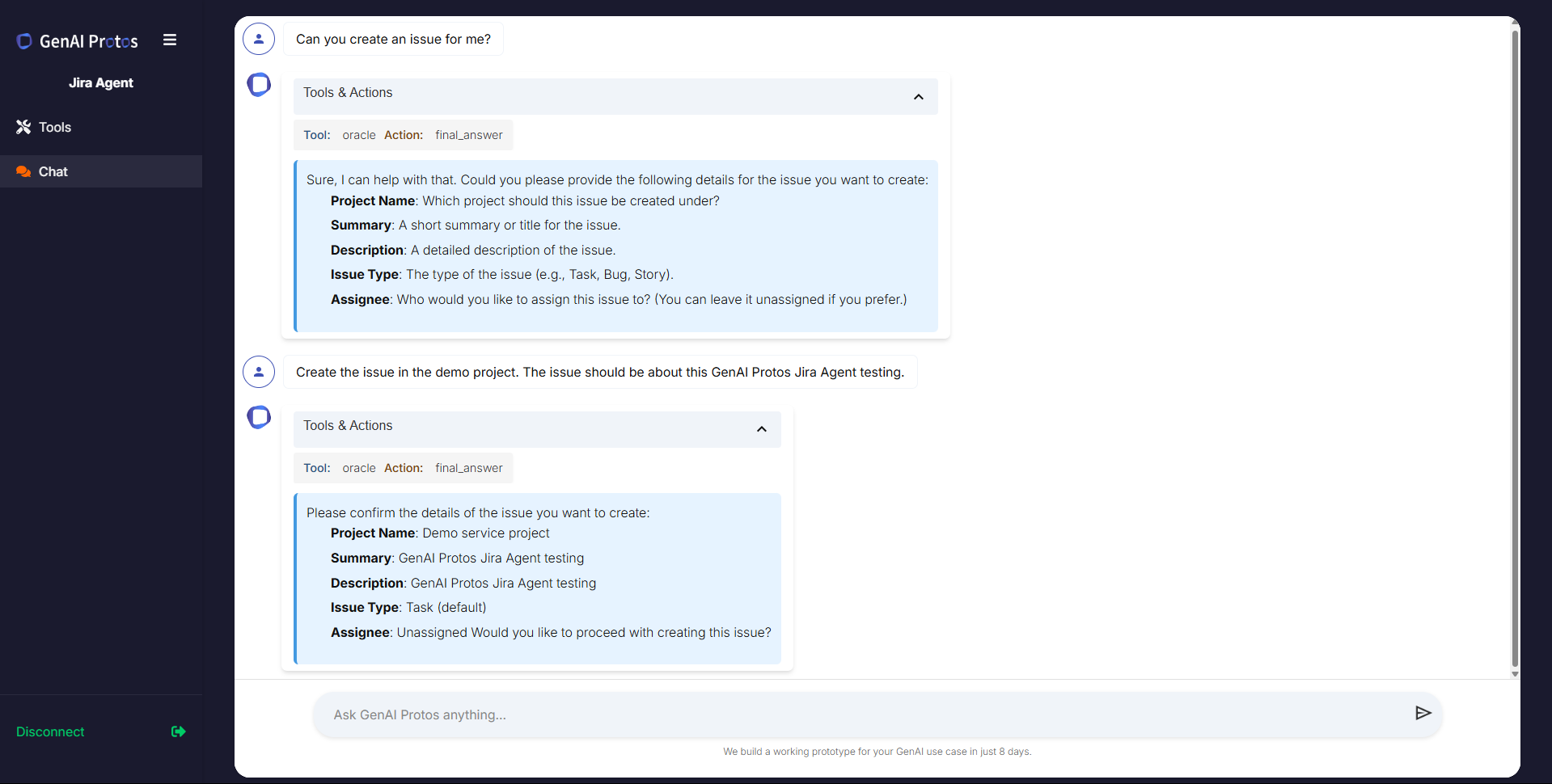 Creating an Issue for a project