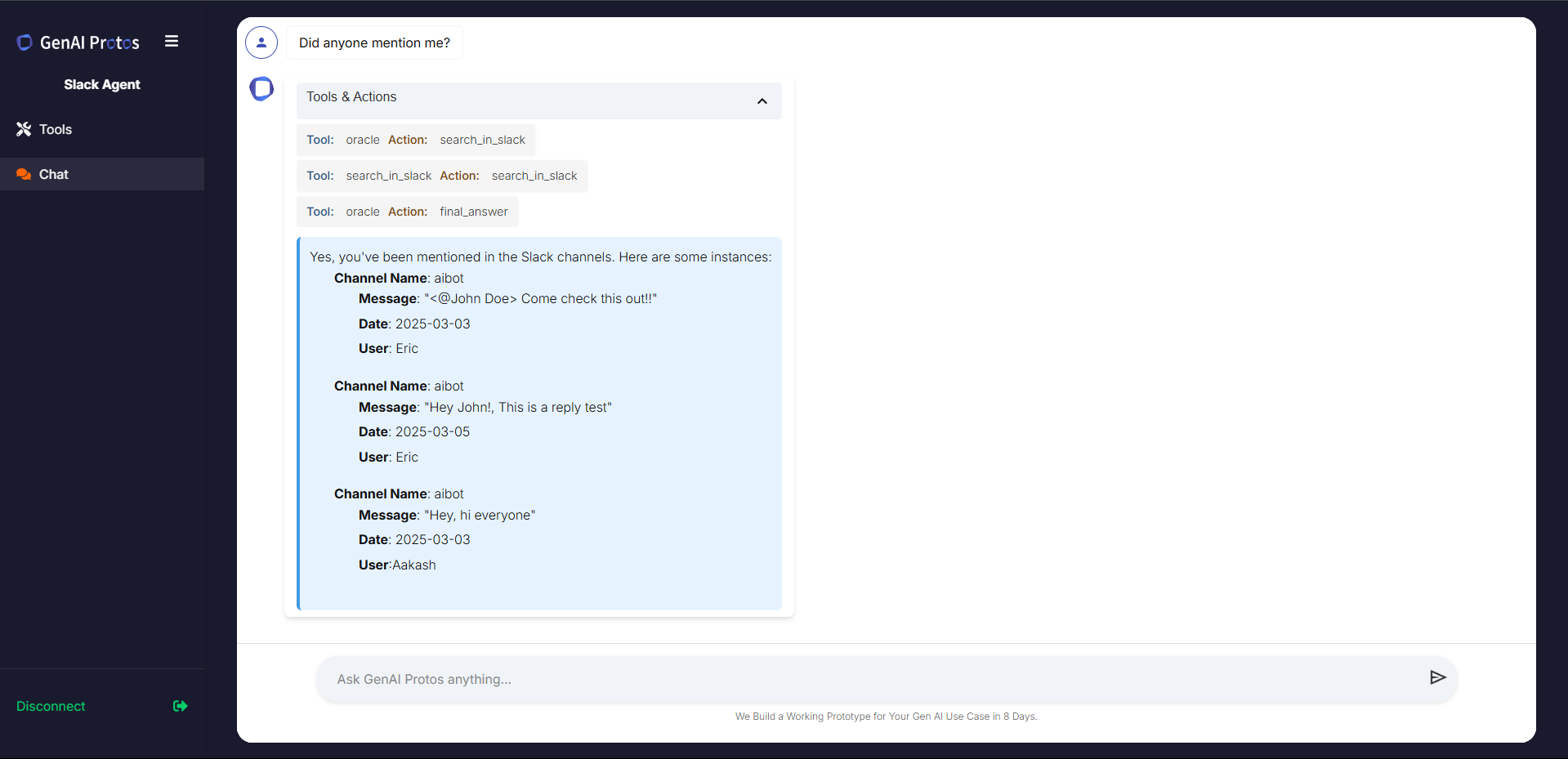 Querying if anyone mentioned the user