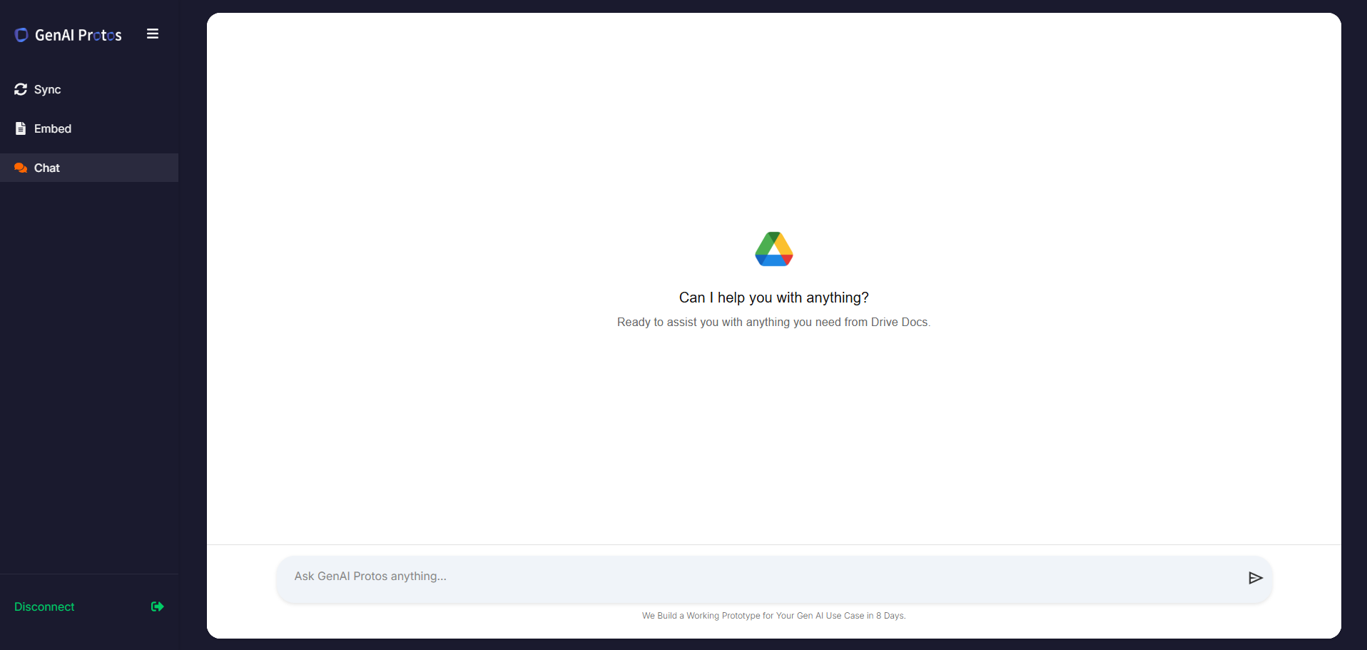 Chat with your Google Drive data using Generative AI services