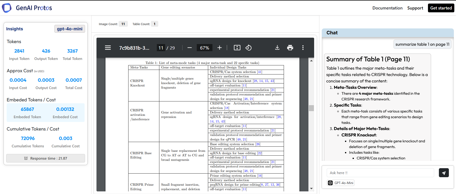 Outputs the data from tables accurately