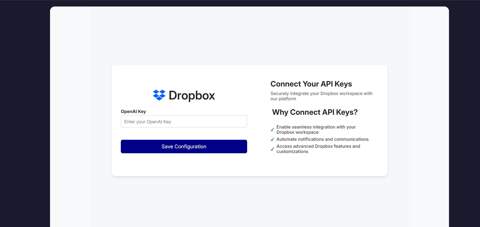 Configure LLM for Dropbox AI Agent